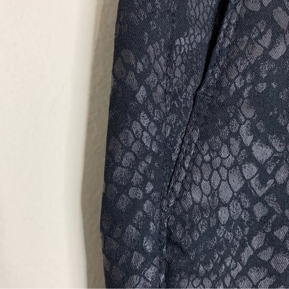 Bevy Flog Shely Black Python Drawstring Pants (Sz 24) Snake Print - Picture 6 of 15